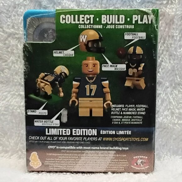 3/$25 Sealed 2014 CFL Nick Moore Mini Figure G1LE Series 1 by OYO Sports!! - Picture 4 of 4
